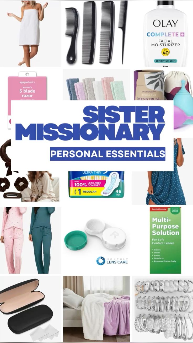 Personal essentials checklist for sister missionaries preparing for an LDS mission